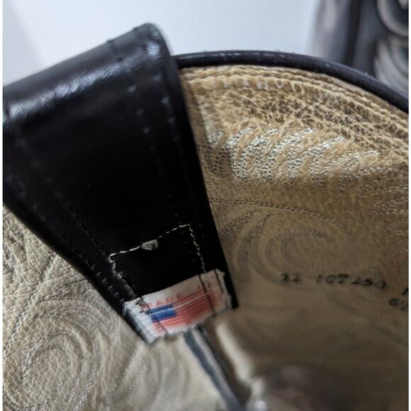 Olathe Vtge Western Boots 10B.Made Olathe Kansas USA Cats Paw Heel Can Be Unisex - Picture 14 of 16